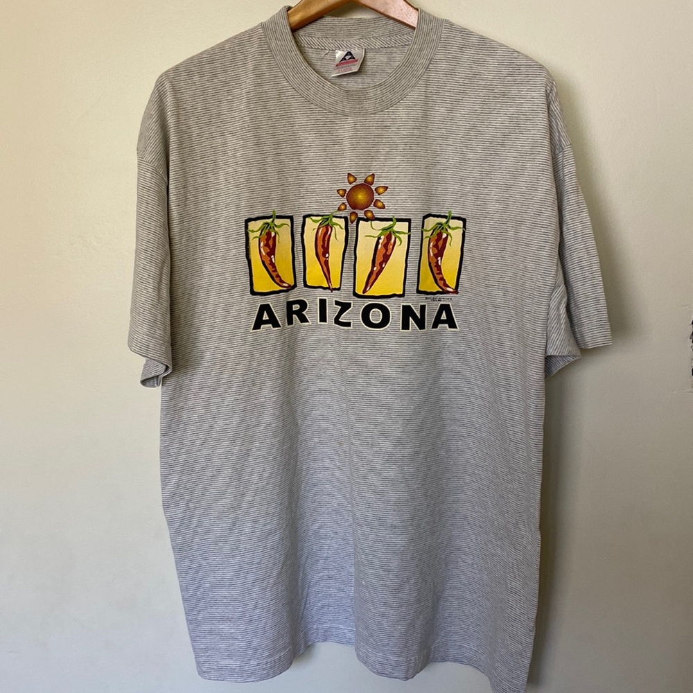 Vintage Arizona Hot Chili Pepper 🌶️ Striped Tee